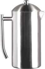 Frieling Coffee Press Stainless Steel French Press Coffee Maker - 44 oz, Brushed Stainless Steel - Double-Walled Insulated Zero Sediment Filter - For Home & Camping