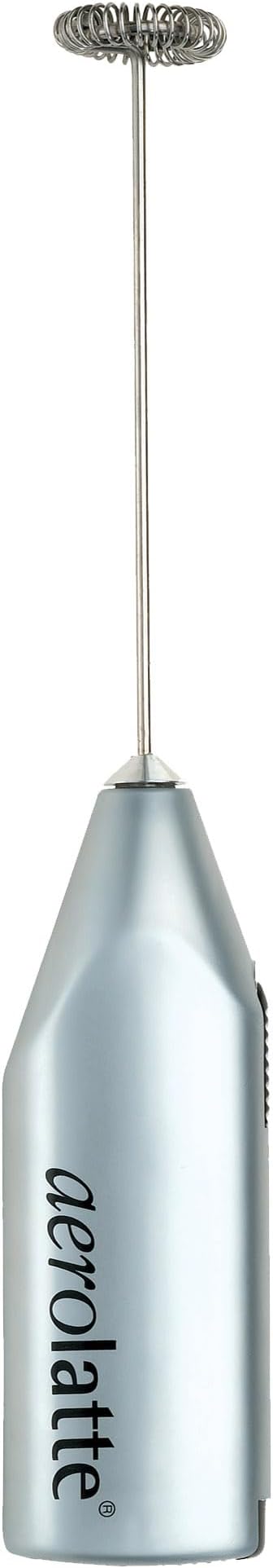 Aerolatte Steam-Free Milk Frother, Satin Finish, 18/8 Stainless Steel Whisk, BPA-Free Plastic Housing, Batteries Included