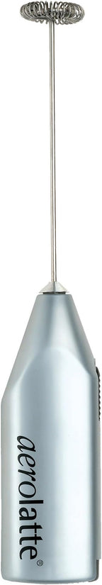 Aerolatte Steam-Free Milk Frother, Satin Finish, 18/8 Stainless Steel Whisk, BPA-Free Plastic Housing, Batteries Included