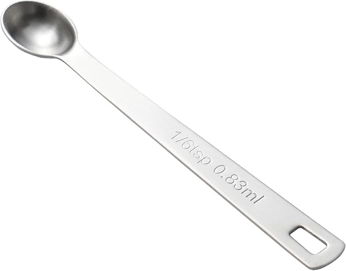 1PCS 1/6 Teaspoon(1/6tsp, 0.83ml) Single Tiny Measuring Spoon, Small Individual Stainless Steel Measure Spoons Only