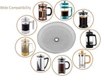 Sivaphe 12 oz French Press Replacement Filter, 1-2 Cup Coffee Maker Stainless Steel Filter, 6 Pieces Mesh Screen for 350ml Small French Coffee Press