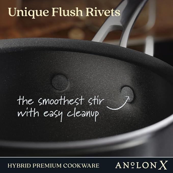 Anolon X - SearTech Nonstick Saucier, Induction Cooktop Compatible (2.4L/2.5qt)