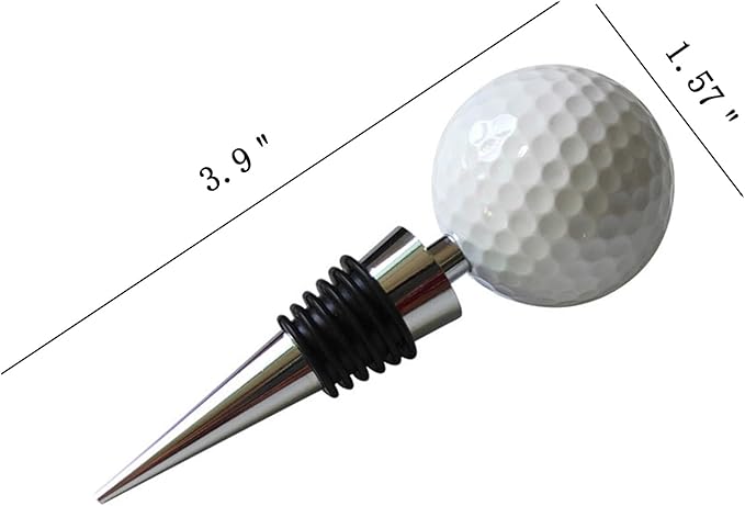 Golf Ball Wine Stopper, Funny Golf Club Beverage Bottle Stoppers, Golf Home Wine Top Decor, Golf Barware, Gift for Wine Lover & Golf Lover