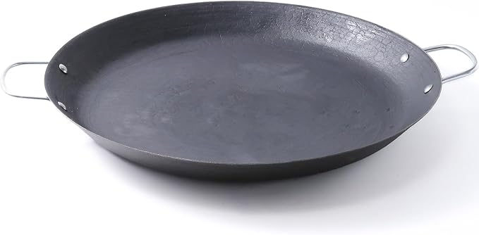 16 Inch Cast Iron Comal Redondo para Tortillas Grande – Large Round Heavy-Duty Griddle Pan with Dual Handles for Mexican Cooking, Quesadillas, Tlayudas, and Outdoor Grill Use