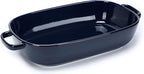 6 Quart Large Rectangular Baking Dish, 16x11 Inches Ceramic Baking Pan Casserole Dish for Cooking,Kitchen and Daily Use, Safe for Oven Microwave Refrigerator Disinfection Cabinet and Dishwasher,Blue