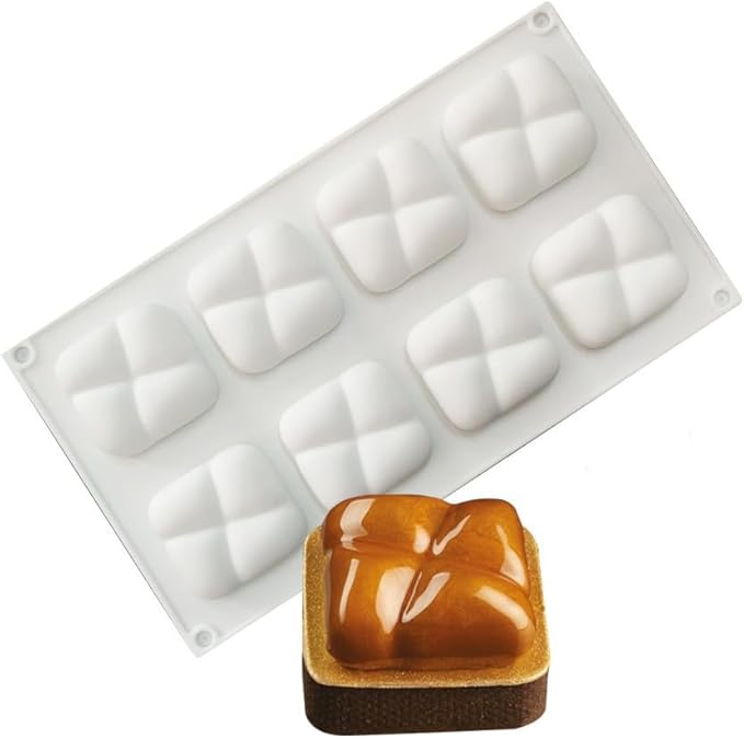 mostsom Silicone Molds Baking Mold for Mousse Cake, Silicone Mold for Chocolate, French Dessert Mold for Pastry Chocolate, Reusable Non-Stick Easy Release Baking Molds (J_ Stone)