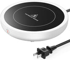 SWEETFULL Coffee Mug Warmer, 36W Electric Coffee Cup Warmer for Desk with 3-Temp Settings Advanced Temperature-Controlled Beverage Warmers Heating Plate for Coffee, Milk, Tea, Candle Wax - White