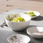 Narumi 51281-21911PAZ Salad Bowl, Lucy Garden, Diameter 8.7 inches (22 cm), Berry Pattern, Cute, Stylish, Relief, Wedding Gift, Mother's Day Gift, Microwave Warm, Dishwasher Safe, Gift Box Included,
