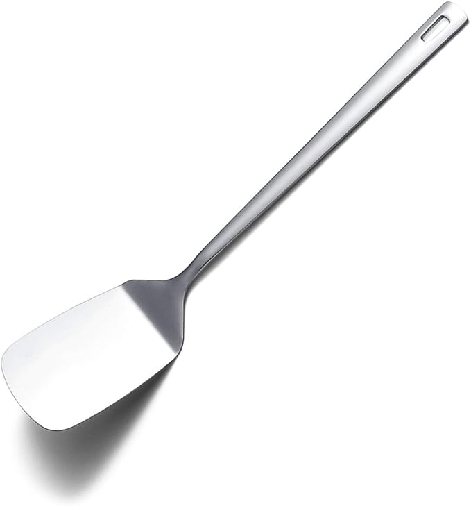 Stainless Steel Spatulas, Berglander Solid Turner,Barbecue Metal Spatulas Turner For Cooking, Kitchen Spatula For Nonstick Cookware, Dishwasher Safe, Easy to Clean