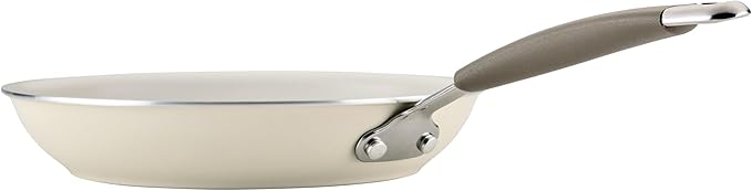 Rachael Ray Cucina Ceramic Cookware Set - 13 Pieces - Ceramic Pots and Pans Set w/Nonstick Frying Pans, Saute Pan, Saucepans, Stockpot, Lids, Pan Protectors & Cooking Utensils - Almond