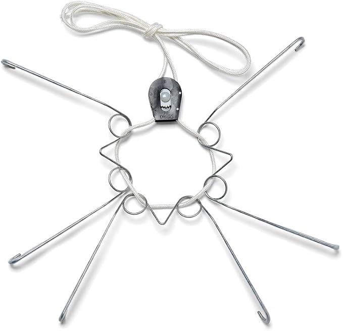 Display Buddie Adjustable Wall Plate Hanger - Secure for Round Platter Bowl Tray Wall Display - Steel - Silicone Hooks - Large 14"-22" up to 8 lbs