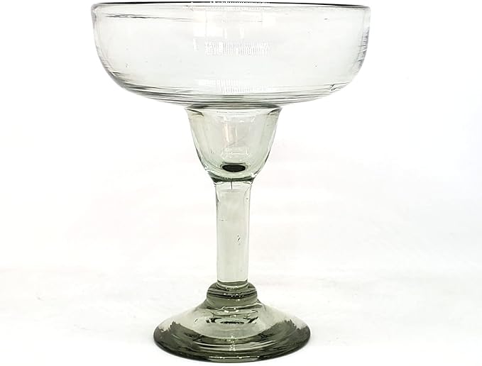 Clear Large 14 oz Margarita Glasses (set of 4), Recycled Glass, Lead-free, Toxin-Free