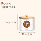 ComSaf Half Gallon Cookie Jar, Large Glass Jar with Lid Set of 2, 1.8 Qt Glass Food Storage Containers, Flour Sugar Storage Containers for Candy Cereal Nuts Beans, Canisters Sets for The Kitchen