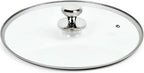 12 In Glass Lid for Frying Pan, Tempered Replacement Cover Compatible with All 12 inches Cookware for Skillets, Round Cast Iron, Cast Aluminium, Stainless Steel Pans &Pots