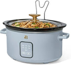 Beautiful 4-Quart Programmable Slow Cooker with Touch-Activated Display, Digital Timer, Keep-Warm Function & Removable Non-Stick Pot