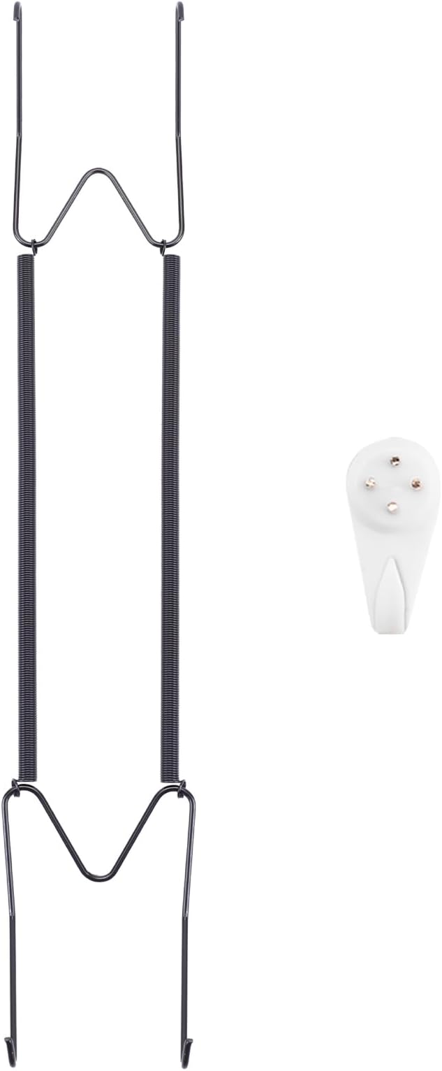Bilillo Plate Hangers for The Wall, Suitable for 16''-20'' Decorative Plate,Invisible Heavy Duty Wire Plate Holder with Wall Hooks, Plate Hangers for Displaying Plates, Platter, Dish (Black)