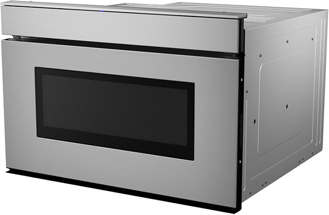 SHARP SMD2479JS Smart Microwave Drawer Oven with Easy Wave Open, 24-inch, 1.2 Cubic Feet, 950 Watt, Concealed Glass Touch Control Panel, Compatible with Alexa Certified, Stainless Steel