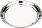 Vankey 12 in Stainless Steel Pizza Pan Perfect for Big Size Green Egg, Kamado Joe, Weber & Acorn Grills & Smokers, Kitchenware Round Roaster Pan, Stainless Steel Drip Pan Reusable & Easy Clean