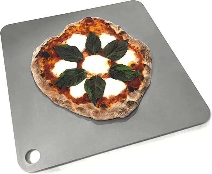 ThermiChef 16" by 16" Pizza Steel (1/4" Thickness) - Multipurpose Cooking Steel for Ovens & Grills - Made in the USA