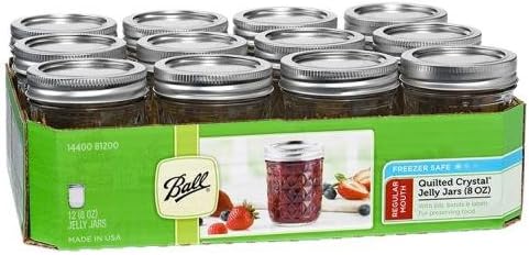 Ball Jar Quilted Crystal Jelly (Case of 12), 8 oz