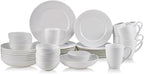 Mikasa Annabelle Bone China 40-Piece Dinnerware Set, Service for 8, Lightweight and Chip-Resistant White Porcelain with Elegant Design