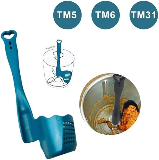 1pcs/2pcs/4pcs Rotating Spatula compatible with Thermomix TM6/TM31/TM5 Portioning Food Processor Kitchen Accessories Cooking Tool (type B black 1pc)