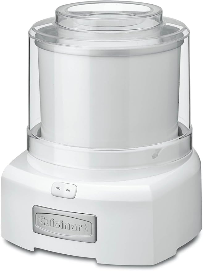 Cuisinart Ice Cream Maker, 1.5 Quart Double Insulated, Sorbet and Frozen Yogurt Maker, Ready in 20 Minutes, ICE-21P1, White