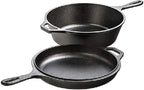 Lodge Cast Iron Combo Cooker - PFAS-Free 2-in-1 3.2 Quart Deep Pot and 10.25 Inch Skillet Set - Dutch Oven with Skillet Lid for Sourdough, Frying, and Camping - Made in the USA