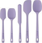 ChefAide 5 Pieces Silicone Spatula Set, Food Grade Rubber Spatula, Upgrade Strong Handle with Ergonomic Grip, Heat Resistant Up to 600°F for Nonstick Cookware, Cooking