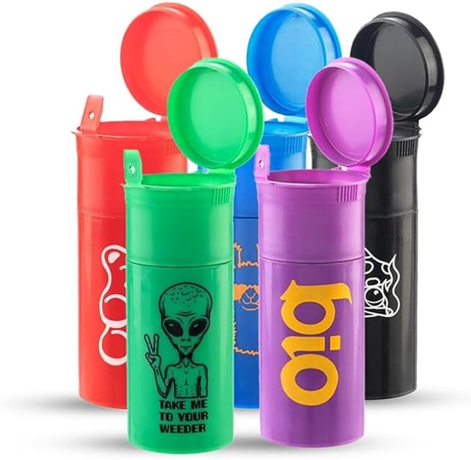 EZ SPLITZ Cap & Crusher - 2-in-1 Herb Grinder with Extra Large Storage - Pop Art Edition (Green)