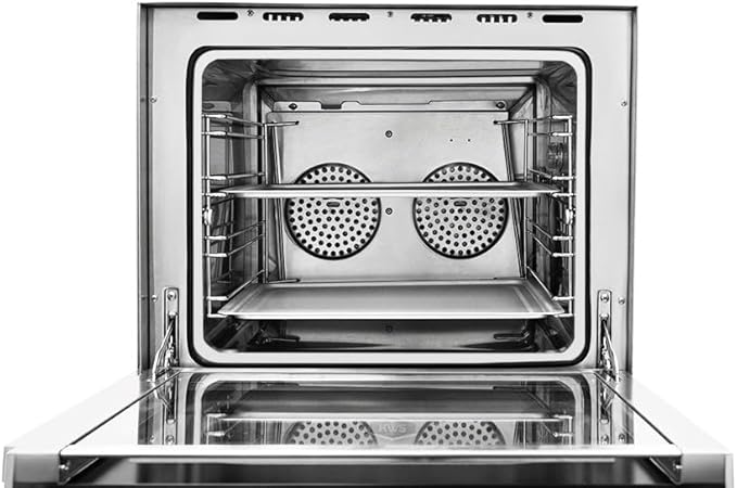 KWS CO-3 1600W Half Size Commercial Countertop Convection Oven, 2 Cu. Ft. - 120V, 4-Tier Toaster w/Front Glass Door, Electric Baking Oven