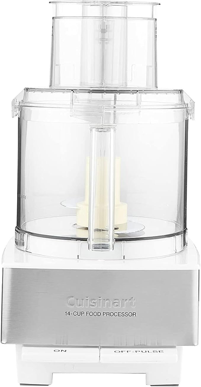Cuisinart Food Processor 14-Cup Vegetable Chopper for Mincing, Dicing, Shredding, Puree & Kneading Dough, White Stainless, DFP-14BCWNY