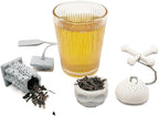 2pcs tea infuser, cute silicone tea infuser, loose tea leaf steeper, Creative design, easy to brew loose leaf tea, They are fun tea accessories for brewing tea(Skull + Tower)