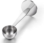 Two-in-One Stainless Steel Coffee Scoop Tamping Dual-Purpose Coffee Spoon Powder Hammer Tamper Multi Function Spoon Holder Coffee Tools for Measuring and Tamping