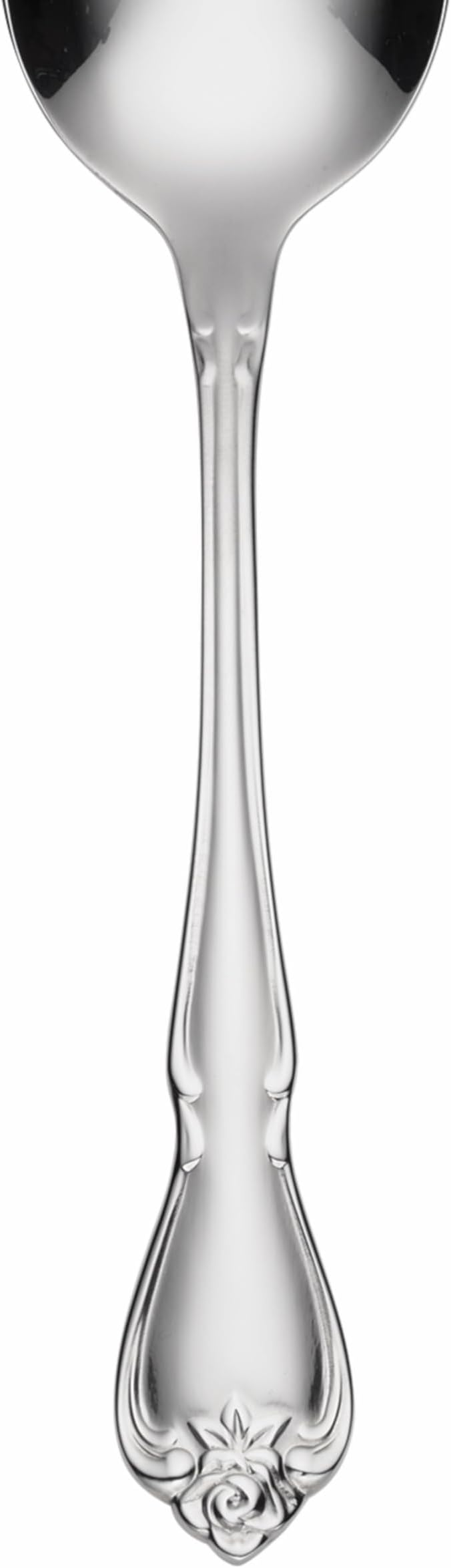 Oneida B552004C True Rose Everyday Flatware Dinner Spoons, Set Of 4, 6.75" L x 1.6" W