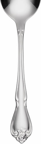 Oneida B552004C True Rose Everyday Flatware Dinner Spoons, Set Of 4, 6.75" L x 1.6" W