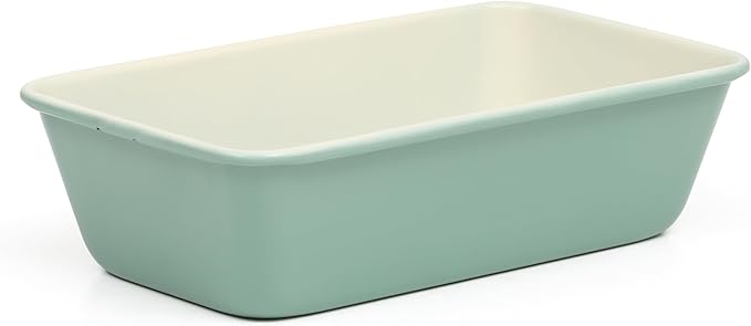 Martha Stewart Gallen 9-Inch Nonstick Carbon Steel Loaf Pan – Teal, Durable Bakeware for Even Baking and Easy Release