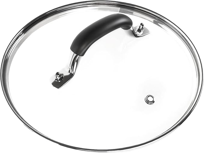 8 Inch Tempered Glass Lid Compatible with 8" Lodge Cast Iron Skillet and 2 Quart Serving Pots