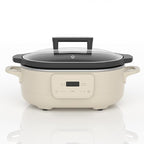 MAGNIFIQUE 6 Quart Programmable Slow Cooker Removable Healthy Nonstick Pot - Small Kitchen Appliance for Family Dinners - Serves 6+ People - Heat Settings: Keep Warm Oatmeal