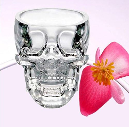 Kitchen & Dining Entertaining Glassware Drinkware Old Fashioned Glasses Skull Cup for Serving Scotch Whiskey Mixed Drinks (6)