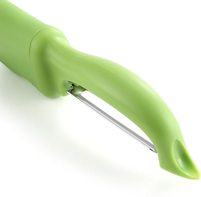 Spring Chef Premium Green Swivel Vegetable Peeler Set of 2, Stainless Steel Apple Peeler for Kitchen with Soft Grip Handle, Dishwasher Safe, Perfect for Potato, Carrot, Veggie, Fruit, Apple, Mango