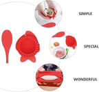 Mikinona Dumplings Maker Molds Set 4pcs Red Dumpling Wrappers Kitchen Gadget Dough Press Tool and Cooking
