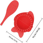 Mikinona Dumplings Maker Molds Set 4pcs Red Dumpling Wrappers Kitchen Gadget Dough Press Tool and Cooking