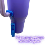 Hydro Style Tumbler Opening Tool, Plastic Lid Removal Tool with Chain and Handle Clip (Black Galaxy)