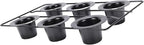 VBESTLIFE 6 Cup Popover Pan, Non Stick Carbon Steel Bakeware for Muffins and Popovers, with Wire Rack for Even Baking and Easy Cleanup