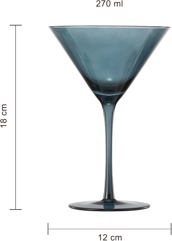 Colored Martini & Cocktail Crystal Glasses - 10oz | Set of 6 | Cute Pastel Muted Crystal Cocktail Glassware, Unique Gift Wife, Her, Mom, Friend Cocktails, Red & White Tall Stemmed Drinkware, Gifts