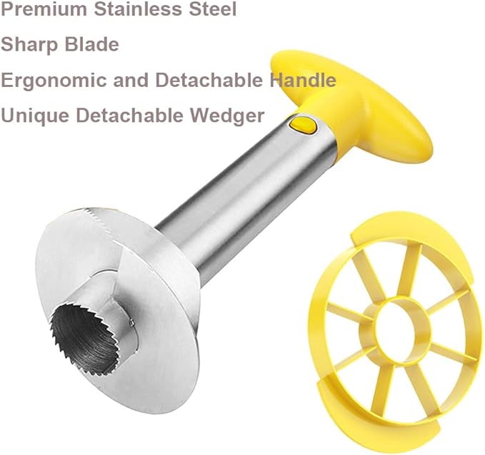 SameTech Easy Kitchen Tool Stainless Steel Fruit Pineapple Peeler Corer Slicer Cutter