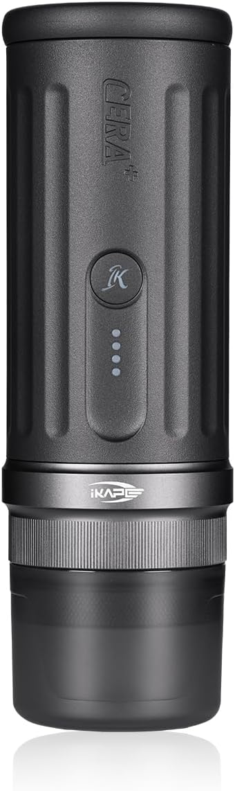 IKAPE KAPO K2 Portable Espresso Machine with Bl uetooth APP Connect & 51mm Bottomless Basket, Electric Coffee Maker 20 Bar Pressure, for Home, Travel, Camping