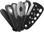 Angoily Multi-purpose Kitchen Gadget Set with Vegetable Peeler, Cheese Grater, Can Opener, Garlic Ginger Masher, and Pizza Cutter – Food-grade Stainless Steel Tools for Home Cooking