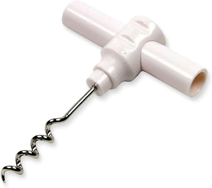 Chef Craft Select Travel Corkscrew, 4 inches in length, White